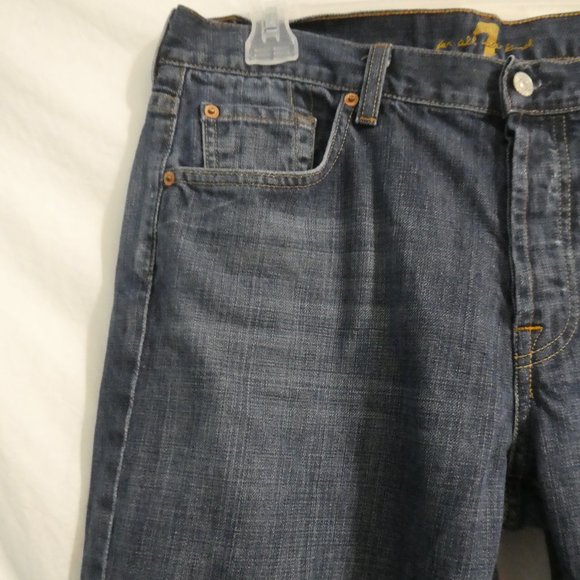 7 FOR ALL MANKIND | size 36 | 100% Cotton | Classic Denim / Blue Jeans - Picture 4 of 16